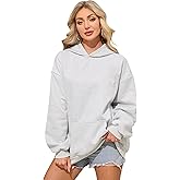 Soamat Womens Cute Embroidered Hoodies Flower Ocean Graphic Hooded Oversized Long Sleeve Teen Girls Y2k Pocket Sweatshirts