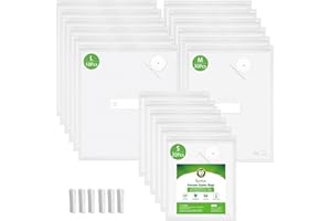 Syntus Vacuum Sealer Bags for Food, 60 Pcs (S+M+L) 8" x 10" and 10" x 13.8" and 11.8" x 13.8" Food Storage Bags for Sous Vide Cooking Microwave Heating, Air Valve Zipper Bags