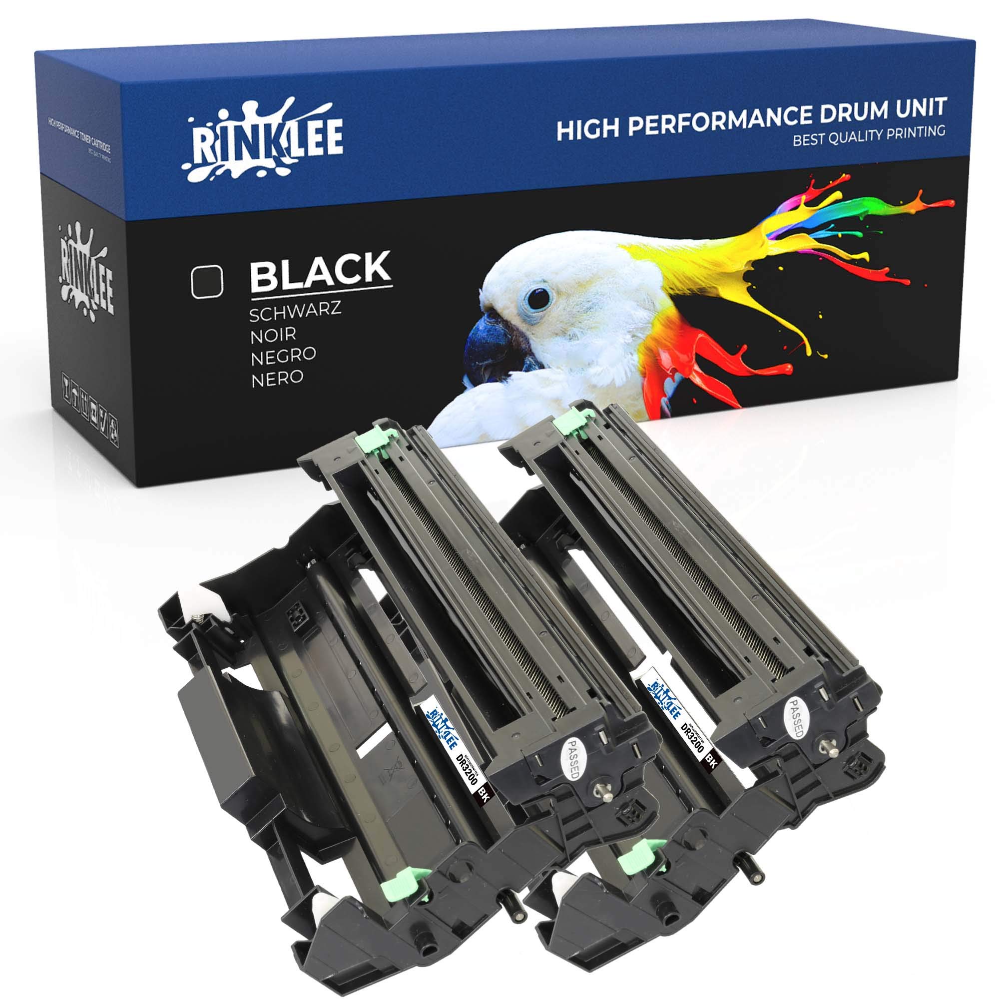 RINKLEE DR3200 Drum Unit Compatible with Brother DCP-8070D DCP-8085DN HL-5340D HL-5350DN HL-5350DNLT HL-5370DW HL-5380DN MFC-8370DN MFC- 8380DN MFC-8880DN MFC-8890DW | High Yield 25000 Pages | 2-Pack