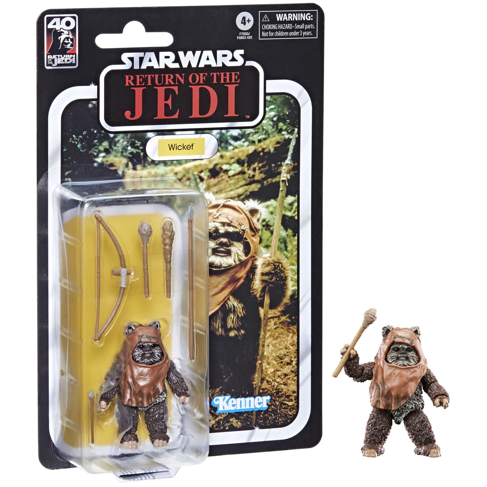 Star Wars Hasbro Wars The Black Series Wicket, Wars: Return of Jedi 6-Inch Action Figures, F7050, Multicolor
