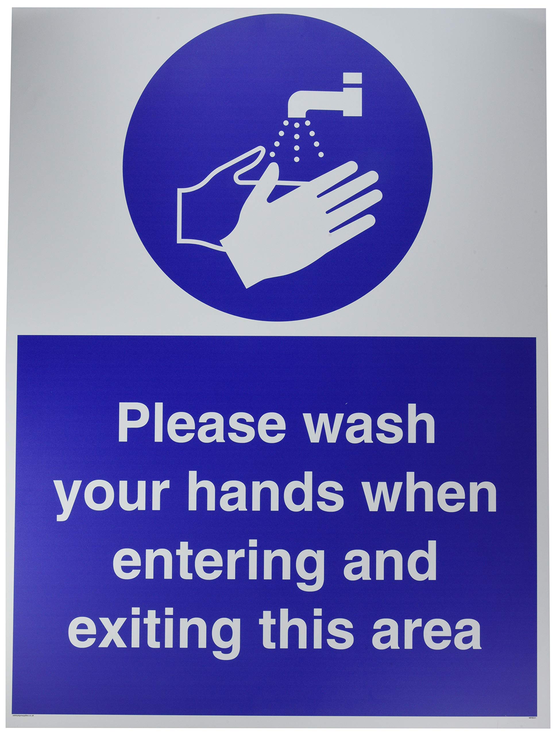 Please wash your hands when entering and exiting this area