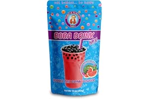 Premium WATERMELON Boba/Bubble Tea Drink Mix Powder By Buddha Bubbles Boba (10 Ounce) (283 Grams)