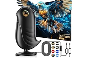 VVR 2024 Upgraded Indoor TV Antenna with 600+ Miles Coverage Range Supports 4K 1080p for Smart HDTV and Older TVs, Includes Signal Amplifier and 18ft Cable