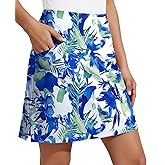 COOrun Women's Skorts Athletic Skirts with Pockets Knee Length Built-in Shorts Casual Skirt for Golf Tennis Workout (XS-3XL)
