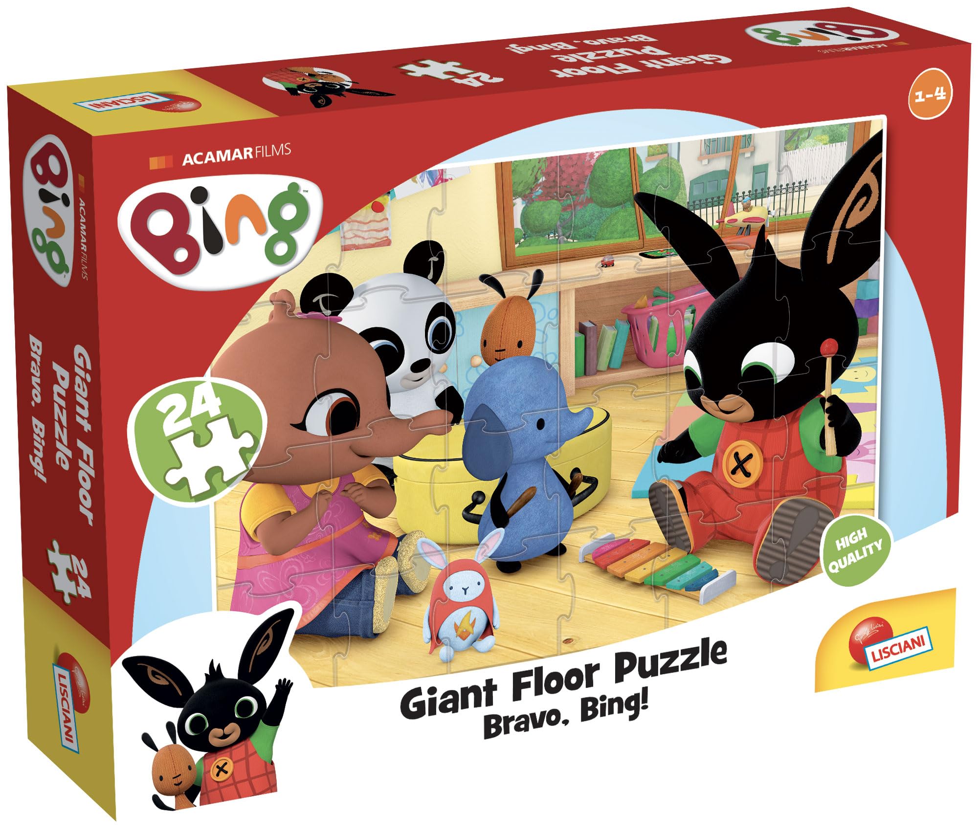 Lisciani Bing Giant Floor Puzzle, 24 Pieces, Bravo Bing -75805