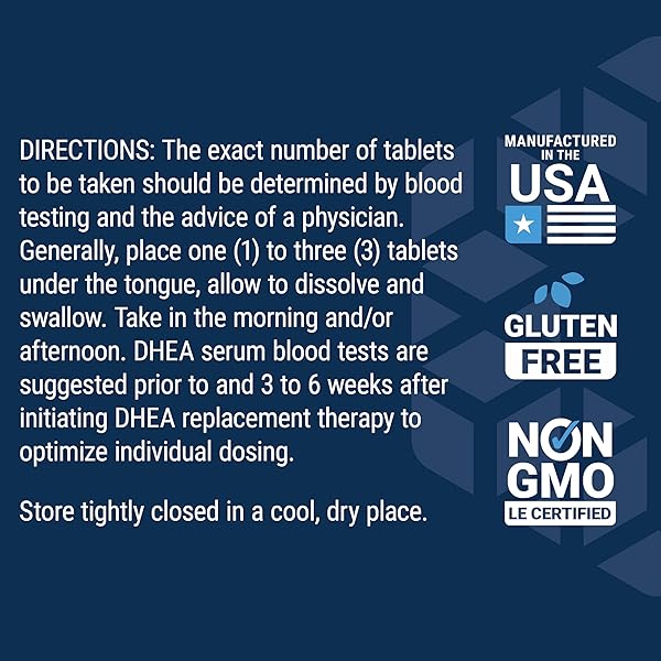 LIFE EXTENSION DHEA 25 MG – FOR HORMONE BALANCE, IMMUNE SUPPORT, SEXUAL HEALTH AND ANTI-AGING – SUPPORTS MEMORY & MOOD – NON-GMO, GLUTEN-FREE, VEGETARIAN – 100 DISSOLVE-IN-MOUTH TABLETS