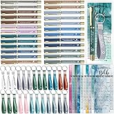 Feifeiya 25 Sets Valentines Christian Church Gifts Bulk Bible Verse Plastic Gel Pen Religious Silicone Keychains Scripture Bookmarks for Men Women Sunday Study Group Back to School Gifts(Colorful)