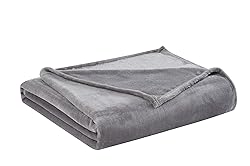 Truly Soft Velvet Plush King Blanket in Grey