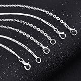 EBOOT 12Pcs Silver Plated Link & Twisted Cross Chain Necklace Set 18in view 2