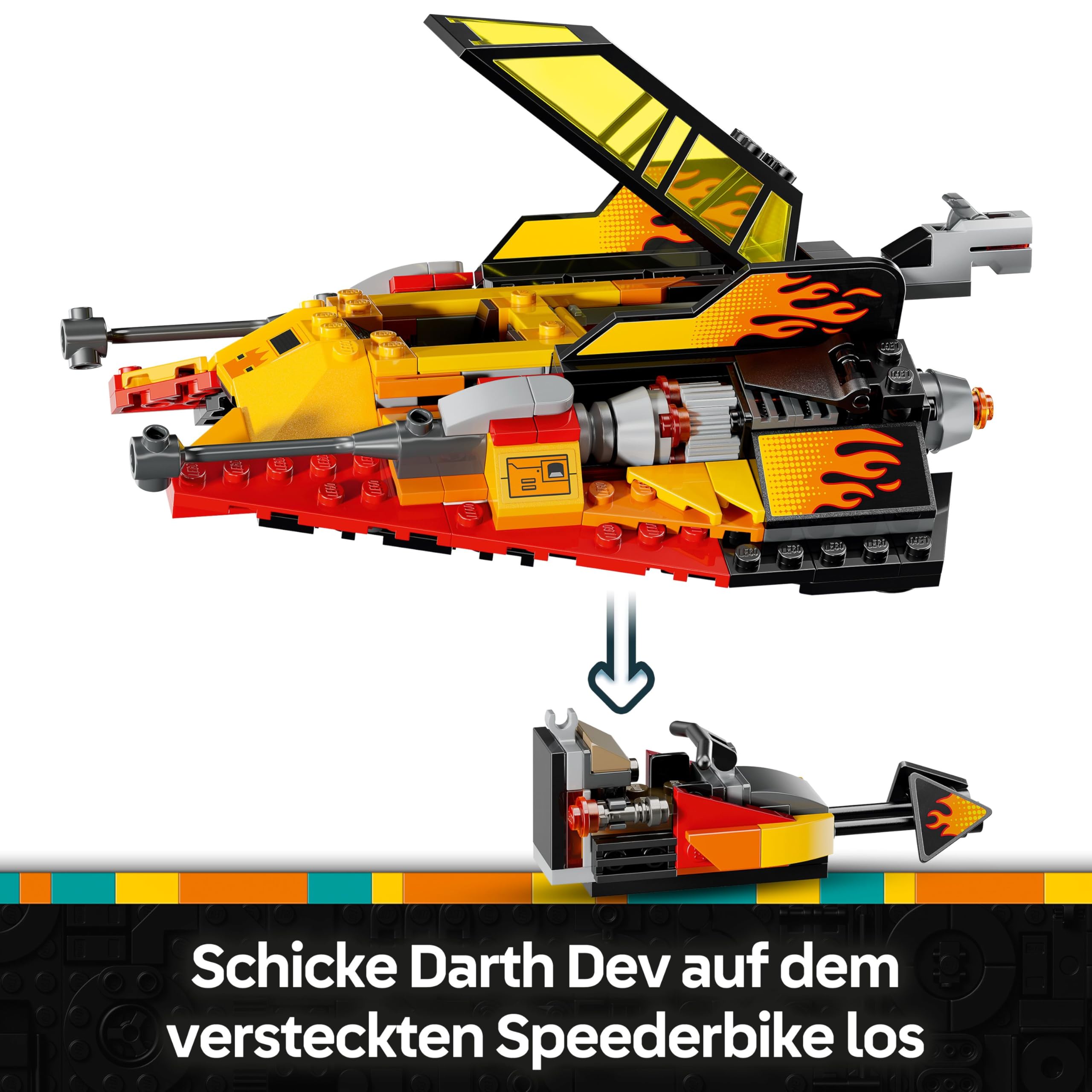 LEGO Star Wars The Force Burner Snowspeeder – Spielzeug zum Bauen und Sammeln mit 3 Minifiguren mit Lichtschwertern & Speederbike - Geschenk für Jungen ab 7 Jahren & Rebuild The Galaxy Fans - 75414 3