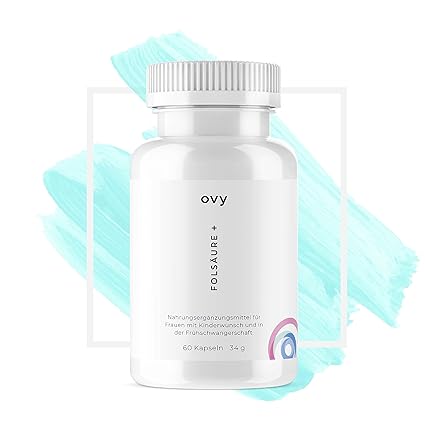 Folsäure 800 µg | 60 Kapseln mit Folat, Zink, Eisen, Vitamin B12 & Jod | Vitamine für Frauen mit Kinderwunsch, in der Schwang