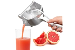 Hand Juicer Squeezer - Aluminum Lemon Squeezer for Effortless Juice Extraction - Manual Hand Press Juicer for Lemon, Orange, 