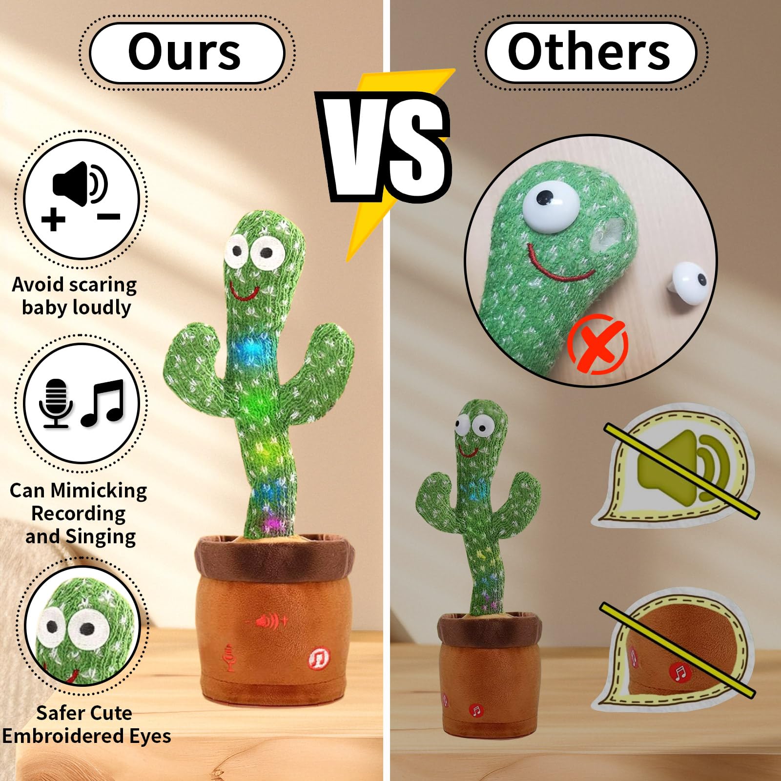 40 discount on MILEGI Volume Adjustable Dancing Cactus Talking Cactus