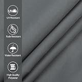 Yeahmart Triangle Sun Shade Sail 2x2x2m with Fixing Kit Grey Waterproof UV 98% view 4
