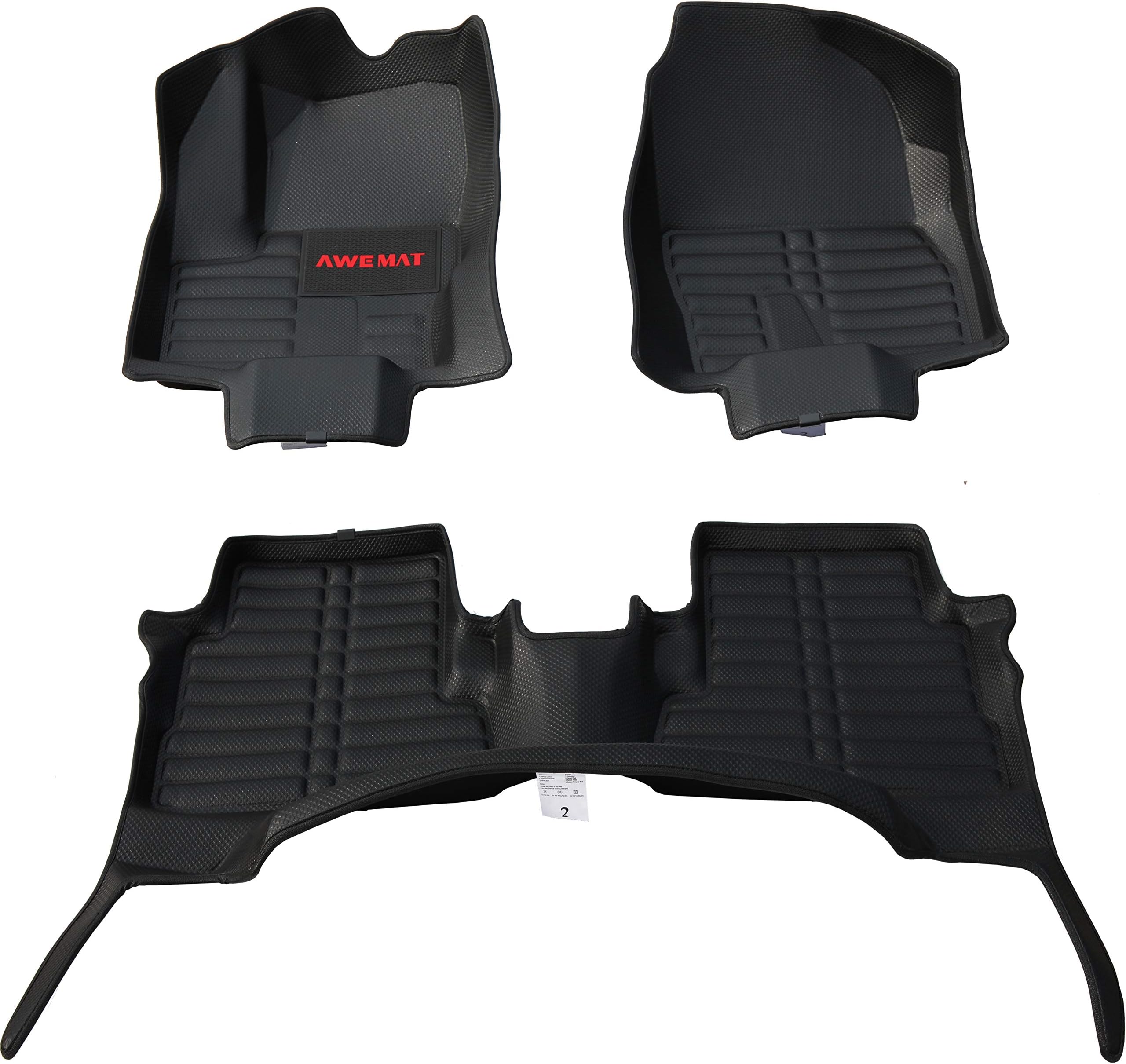 AWEMAT Custom Fit Car Floor Mats for Ford Escape Ford Kuga 2012-2019 Mode -Digital Measured Exquisite Pattern-Large Coverage -Waterproof-All Weather Protection-Black. Ford Kuga Car Floor Liner