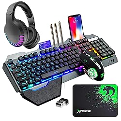 Wireless Gaming Keyboard Mouse Bluetooth Headset