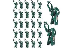 TW SHINE C7 C9 Christmas Lights Spring Clips, 100 Pack Holiday Lights Universal Quick Spring Clips for E12 E17, Weatherproof Shatterproof Clips Outdoor for Roof Fence Shingle Gutter