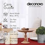 Deconovo Christmas Decorations Faux Linen Rectangle Tablecloth 51x87 Red view 6