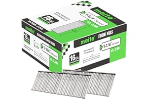 meite 16GT114 16 Gauge 1-1/4-Inch Leg Galvanized Finish Nail (18 Boxes/1 Case)(1 Case)