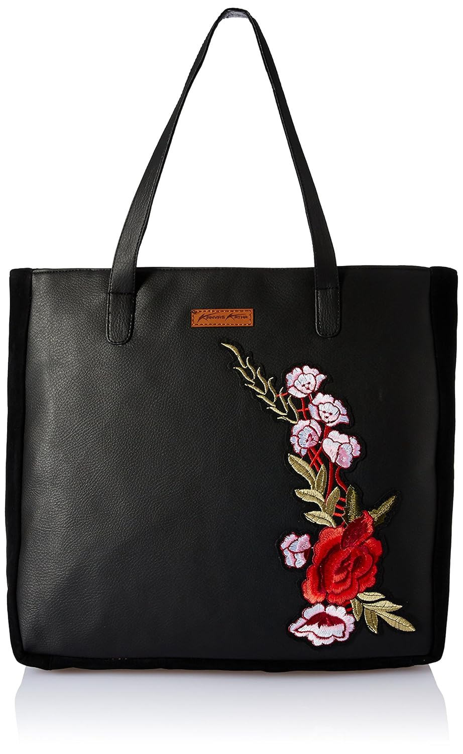 kanvas katha women's tote bag (black) ()