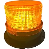 24 LED Amber Forklift Beacon Strobe Light Safety Warning Flashing Lights Magnetic Base Surface Screw Mount 12V-24V Mower ATV Tow Trucks Tractor Golf Carts UTV Cars Bus Construction Emergency Vehicle