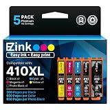 Remanufactured 410 Ink Cartridges Replacement for Epson 410 410XL Printer Ink Cartridges 5 Pack Work with Expression XP-7100 XP-640 XP-830 XP-530 XP-630 XP-635 Black Cyan Magenta Yellow Photo Black