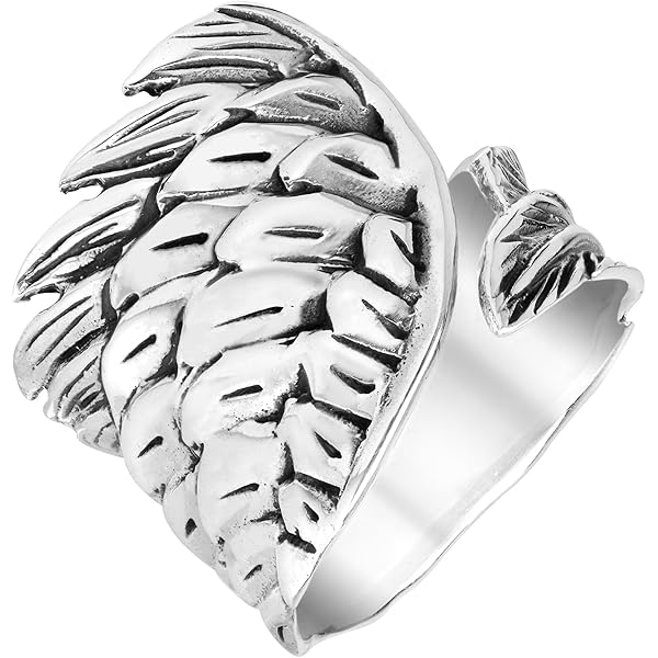 Angel Wings Ring Bypass Wing Angel Wrap Ring Solid 925 Sterling Silver – Blue Apple Jewelry