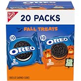 OREO Fall Treats Halloween Cookies Variety Pack, 20 Snack Packs | 2 Cookies Per Pack, Always made with Real Cocoa, Glow in the Dark Packs, Individually Wrapped