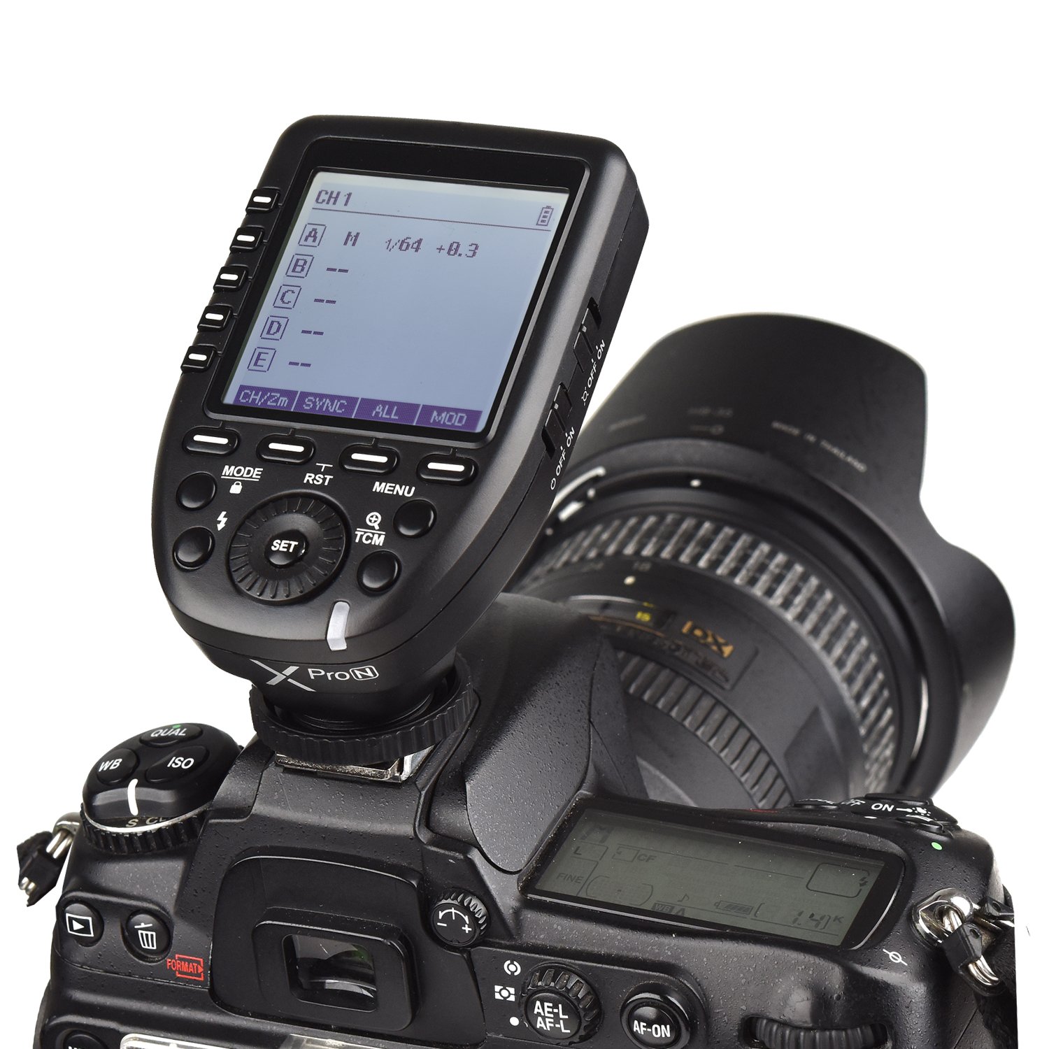 Godox XPro-N i-TTL 2.4G Wireless High Speed Sync 1/8000s X system Flash Trigger Transmitter Compatible for Nikon Cameras,11 Customizable,5 group button,4 function buttons offer convenient manipulation