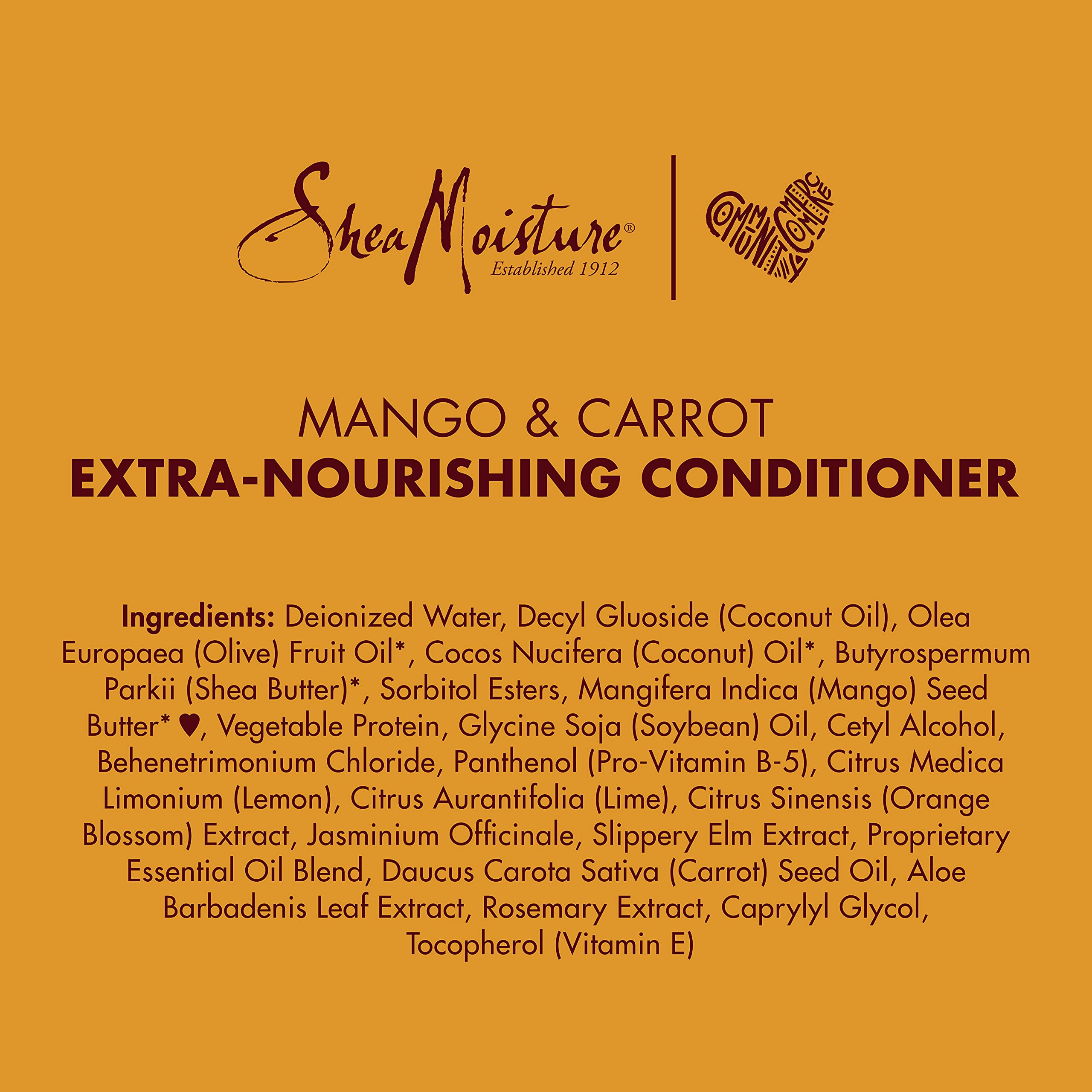 SheaMoisture Kids Conditioner for Kids Hair Mango and Carrot Sulfate Free Conditioner 7.7 oz