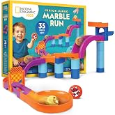 National Geographic Kids Junior Marble Run Ball Drop Toy for Toddlers | Kid-Safe Balls, Buildable Maze, Jumbo Track Pieces, Cause-and-Effect Play, Fine Motor Skills, Preschool Activity