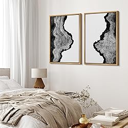 MUDECOR Framed Canvas Print Wall Art Set Black and