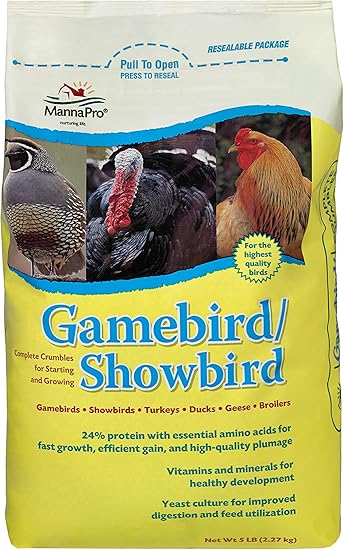 Amazon Com Manna Pro Gamebird Showbird Crumbles Formulated With