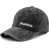 Mama Hat for Women, Funny Adjustable Cotton Embroidered Best Mom Baseball Cap