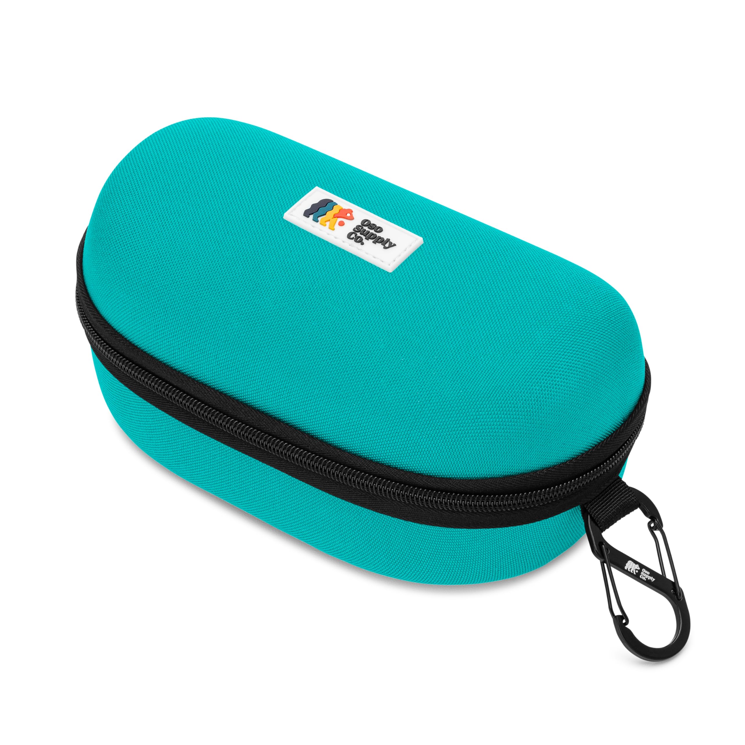 Photo 1 of Oso Supply Co - Shockproof Water-Resistant Snow Goggles Case, Hard Shell for Large Ski & Snowboard Goggles, Lightweight (Teal)