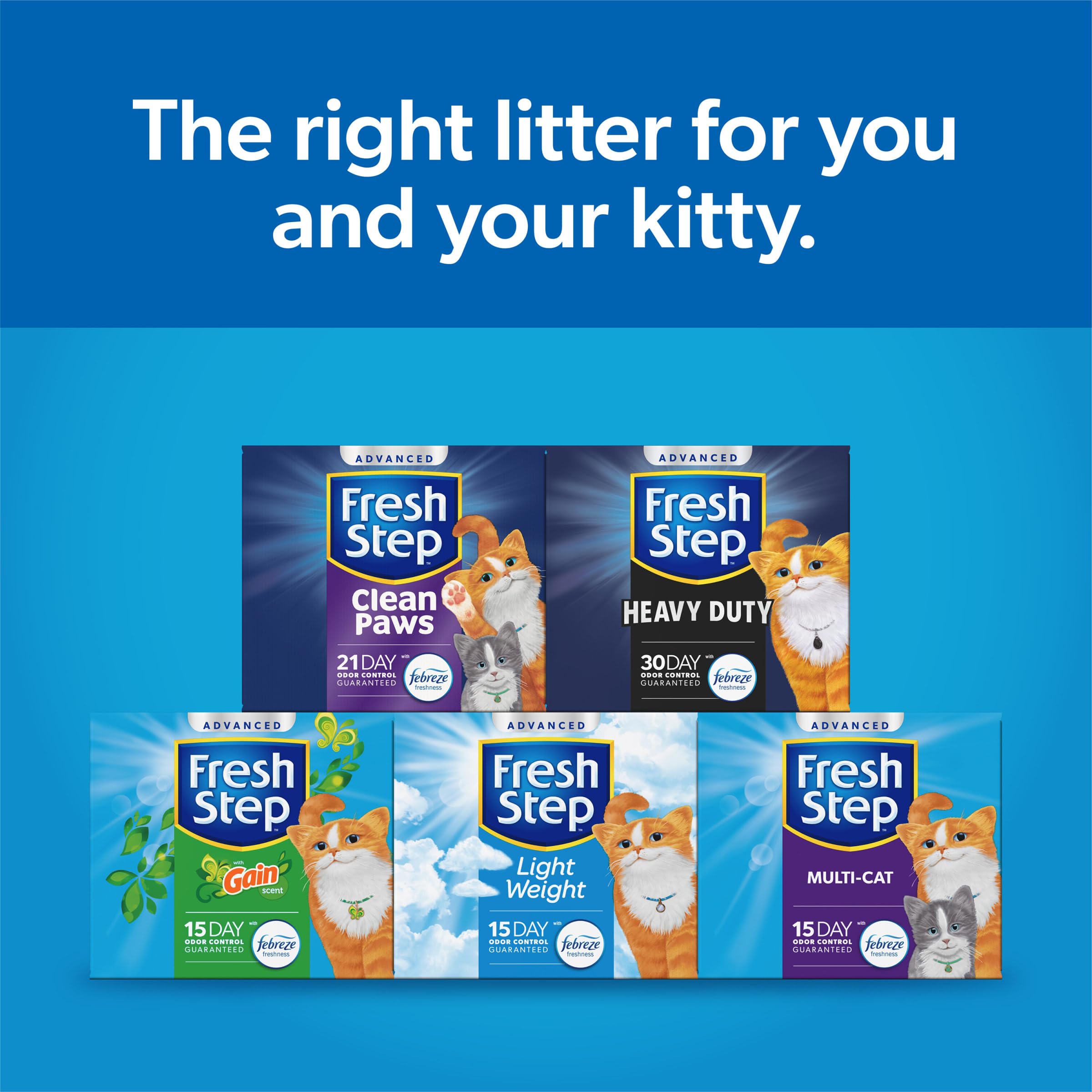 Fresh Step Advanced Simply Unscented Clumping Litter, Fresh Step Unscented Cat Litter Fights Odor on Contact, 37 lbs. (2 x 18.5 lb. Box)