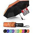 Seniny Windproof Travel Umbrella, Automatic Umbrellas for Rain, Portable & Compact Umbrellas for Backpack, Strong UV for Protection, Folding Small Sun Umbrella for Car, Walking