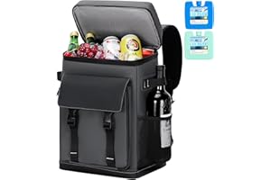 MIYCOO Backpack Cooler - Insulated Thermal Bag 45 Cans, 2 Leak Proof Compartments Cooler Bag, Soft Cooler Backpack for Travel Camping, Waterproof Lunch Backpack for Men & Women