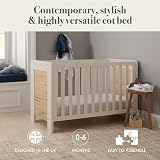 Tutti Bambini Alba 3-in-1 Cot Bed 0-4 Years 120x60 cm Sand Oak view 2