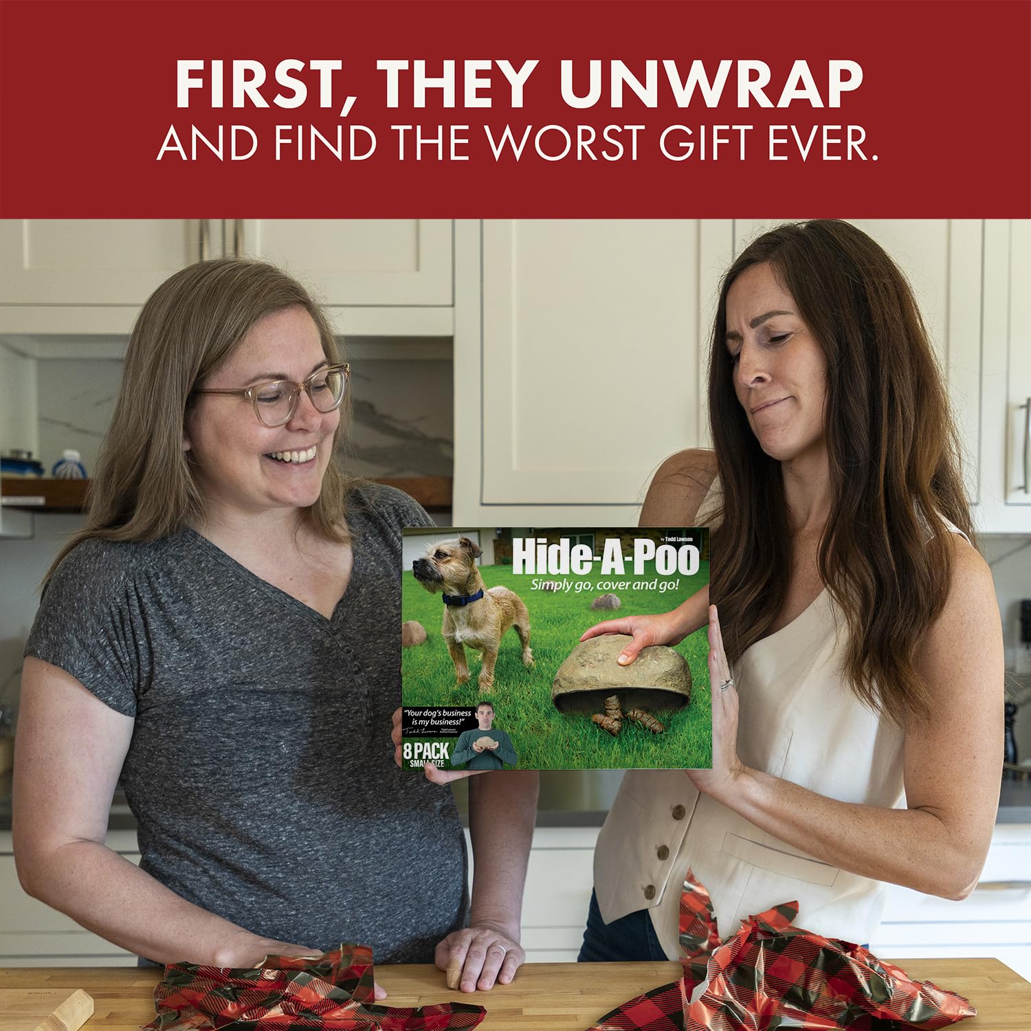 Prank-O Hide A Poo – Funniest Prank Gift Box | Hilarious Empty Gag Gift for White Elephant & Christmas 2025 | Funny Gift Box for Coworkers, Friends & Men Who Have Everything, As Seen on Shark Tank