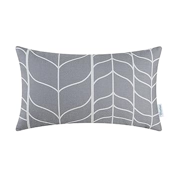 CaliTime Kissenbezug Kissen Shell 30cm X 50cm Stem Chevron Geometric Grau