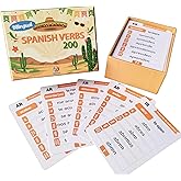 200 Spanish English Bilingual Verbs Verbos Conjugation Presente Indicativo Skill Drill Educational Flash Cards Learning Resource (4" X 2.8") Double-Sided 101 Cards