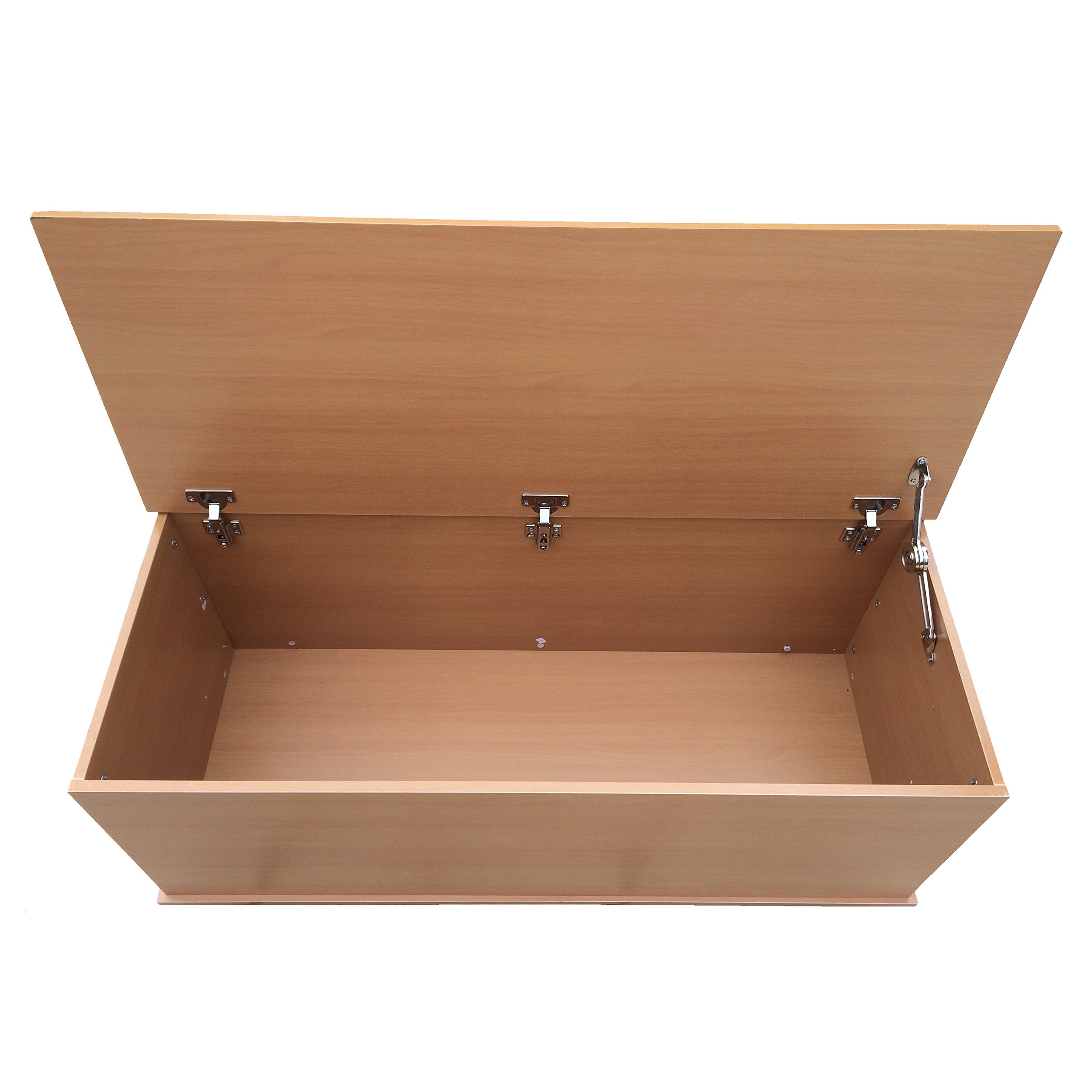 Redstone Beech Ottoman Storage Chest Hinge Can be Locked with Pin to