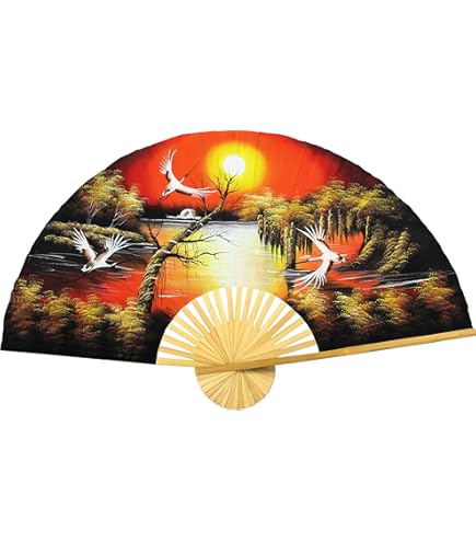 扇　海外壁画 Amazon.com: Nautical Decor Folding Wall Fan Hand-Painted Beach