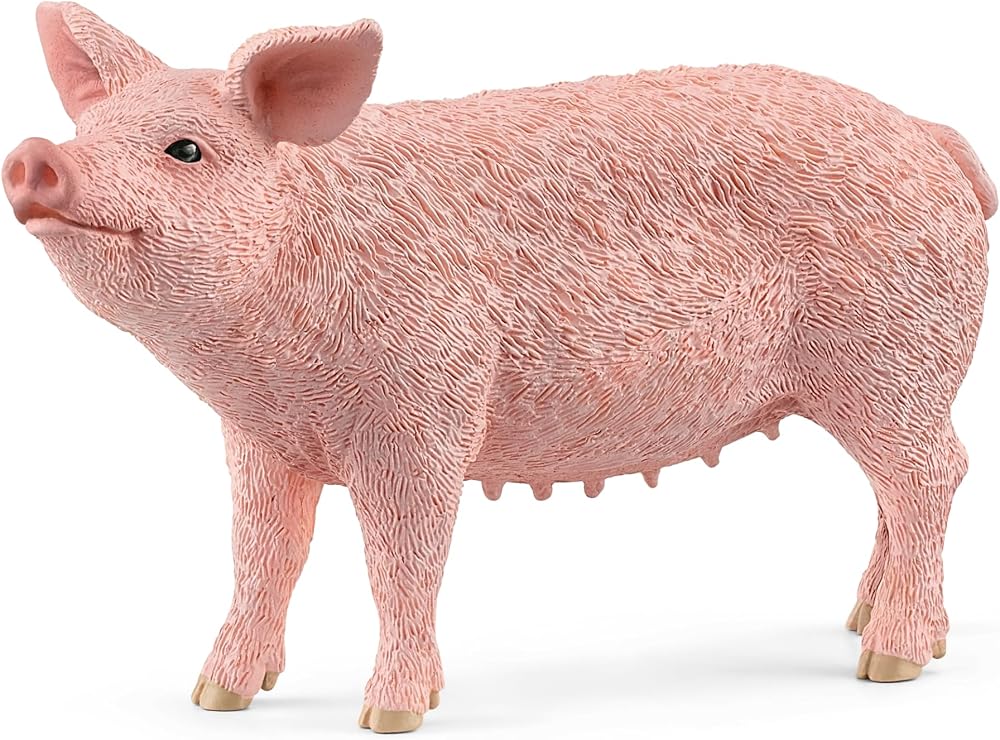 Schleich Farm World Pig Toy Figurine - Realistic Animal 2.3 inch Kids 3+