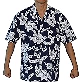 Alohawears Clothing Company Made in Hawaii! Men's Hibiscus Flower Classic Hawaiian Shirts