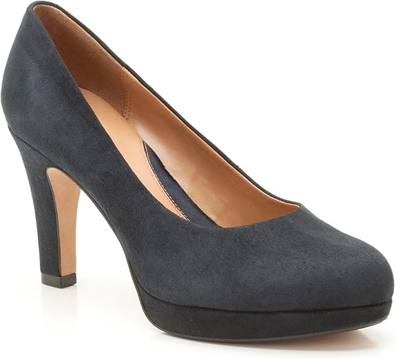 clarks navy suede court shoes