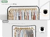 HOMIDEC Clothes Rail Portable Rack with Wheels 40 kg Capacity Black view 5