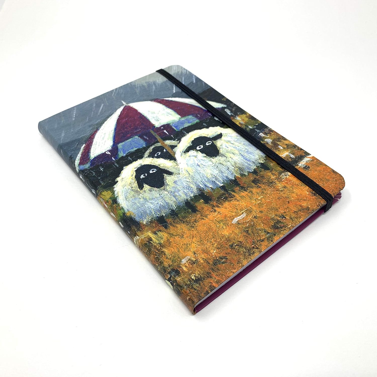 "Wish Ewe were Here" Flexible Pocket Notebook by Thomas Joseph - Sheep Under Umbrella