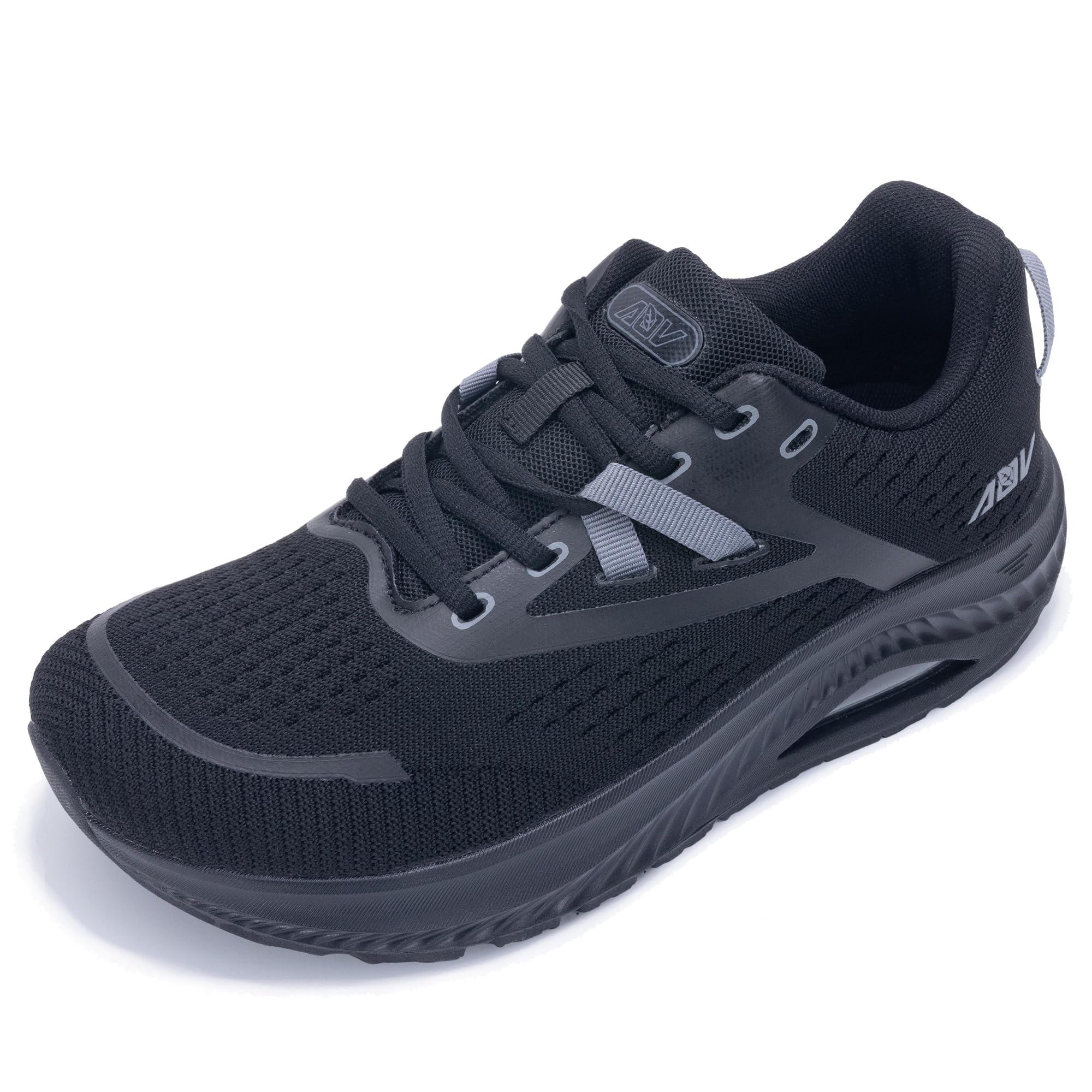 Photo 1 of AOV Wide Toe Box Shoes Women Arch Support Walking Shoes Plantar Fasciitis Orthotic Tennis Sneakers BlackGrey Size 9.5